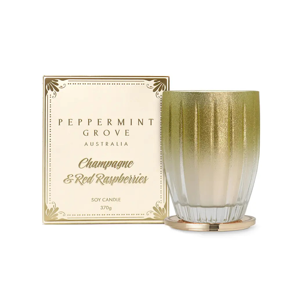 Champagne & Red Raspberries-Large-Candle-370g